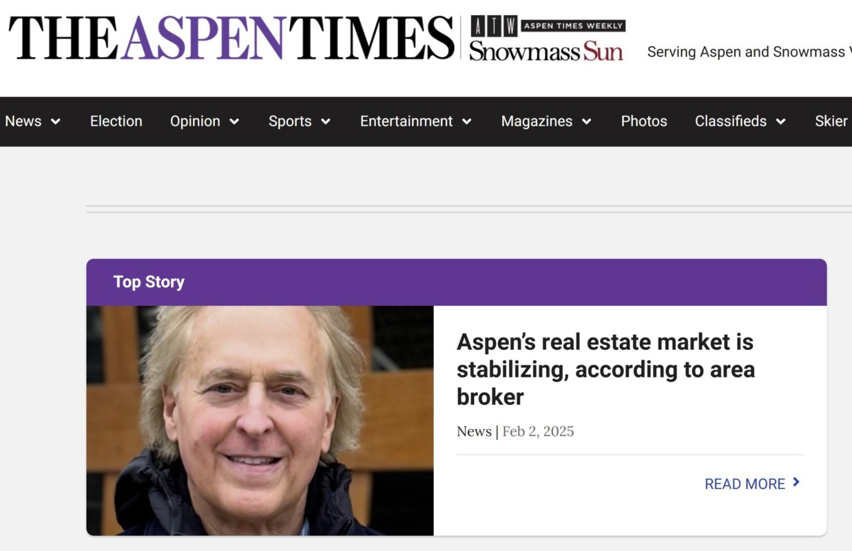 Aspen’s Real Estate Market is Stabilizing According to Aspen Broker Tim Estin, AT Image